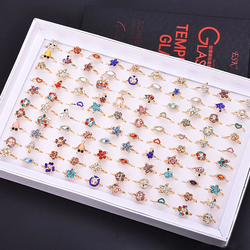 Wholesale Mixed Assorted Cartoon Crystal Adjustable Rings Baby Kids Girls Boy Mix Styles Party Gift Jewelry With Display Box
Wholesale Mixed Assorted Cartoon Crystal Adjustable Rings Baby Kids Girls Boy Mix Styles Party Gift Jewelry With Display Box