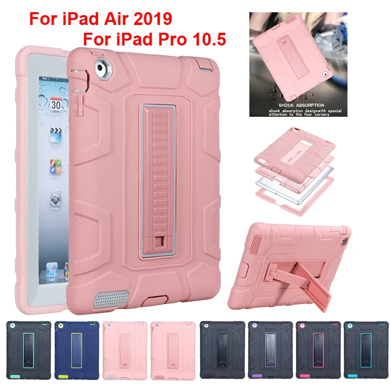 Case for iPad Pro 10.5 Three Layer Shockproof Protective Case W/Kickstand Kids Soft Silicone Tablets for iPad Air 2019 Pro 10.5
Case for iPad Pro 10.5 Three Layer Shockproof Protective Case W/Kickstand Kids Soft Silicone Tablets for iPad Air 2019 Pro 10.5