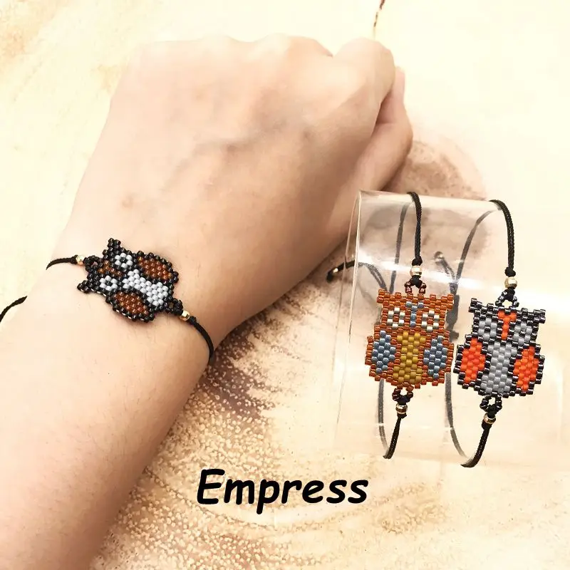 2018 Empress New Fashion Woman Cute Animals Owl Boho Charm Bangles Crystal Bracelets Imported Glass Miyuki Beads Rope Adjustable
2018 Empress New Fashion Woman Cute Animals Owl Boho Charm Bangles Crystal Bracelets Imported Glass Miyuki Beads Rope Adjustable