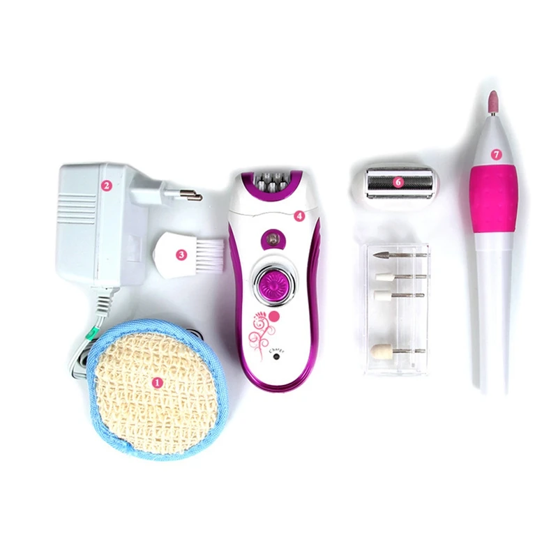 

Kemei KM-3026 3 in 1 Women Electric Epilator Device Razor Lady Shaver Female Full Body Skin Care Depilation & Manicure Nail to