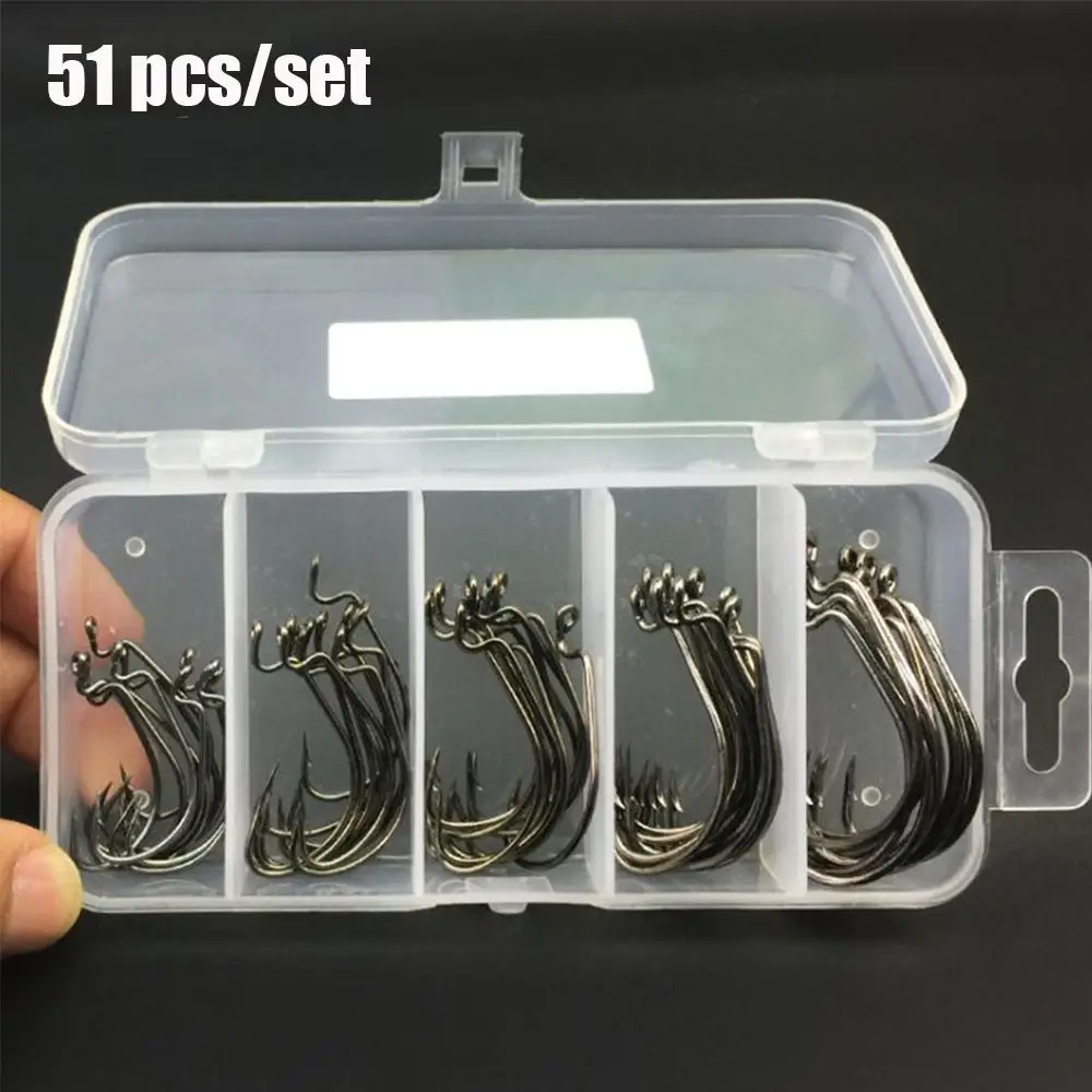 51Pcs High Carbon Steel Fishing Treble hook Fishing Perforated Hook Black/ Red Durable Sharp Barbed hook Fishing Accessories
51Pcs High Carbon Steel Fishing Treble hook Fishing Perforated Hook Black/ Red Durable Sharp Barbed hook Fishing Accessories