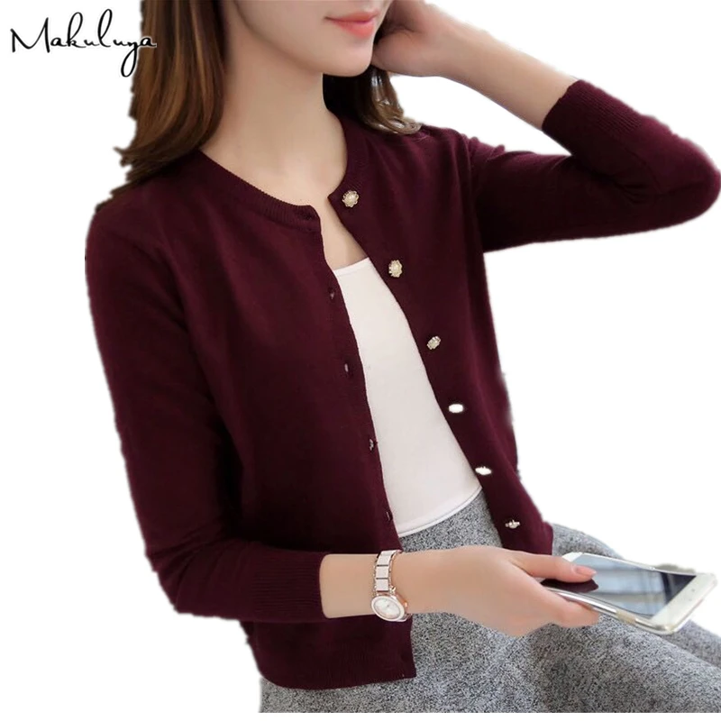 Makuluya Autumn Spring Women Thin Cute Candy Solid Color Female Elegant Cardigan Long Sleeved outside Shawl Sweater Coats L6
Makuluya Autumn Spring Women Thin Cute Candy Solid Color Female Elegant Cardigan Long Sleeved outside Shawl Sweater Coats L6