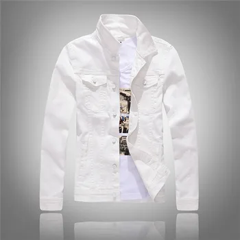 Spring And Autumn Mens Fashion Denim Jackets Slim Fit White Solid Mens Jeans Jacket Men Brand Clothing Asian Size M-3XL 
Spring And Autumn Mens Fashion Denim Jackets Slim Fit White Solid Mens Jeans Jacket Men Brand Clothing Asian Size M-3XL