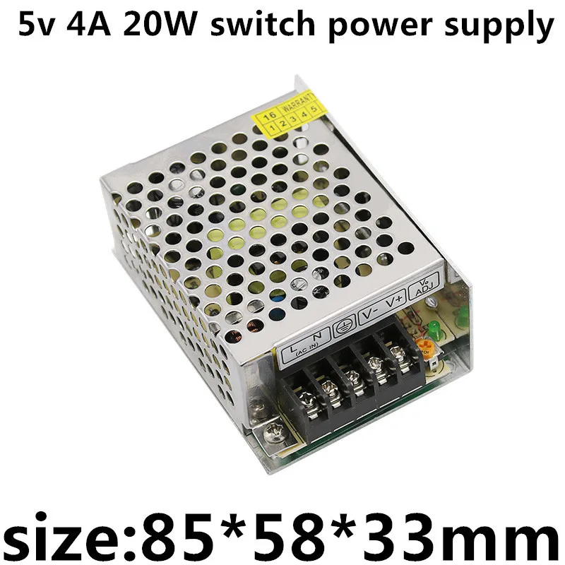 AC110v-220v DC 5v 4A 20W 5v led strip Display screen apparatus enough power high quality switch power supply
AC110v-220v DC 5v 4A 20W 5v led strip Display screen apparatus enough power high quality switch power supply