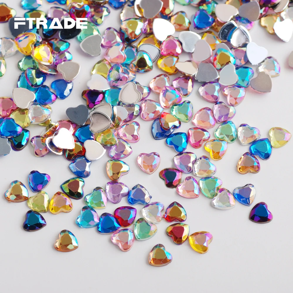 10mm Mixed Color Nail Art Rhinestone Flatback Acrylic Heart Shape Strass Crystal And Stone For Clothes Crafts Decorations 200Pcs
10mm Mixed Color Nail Art Rhinestone Flatback Acrylic Heart Shape Strass Crystal And Stone For Clothes Crafts Decorations 200Pcs