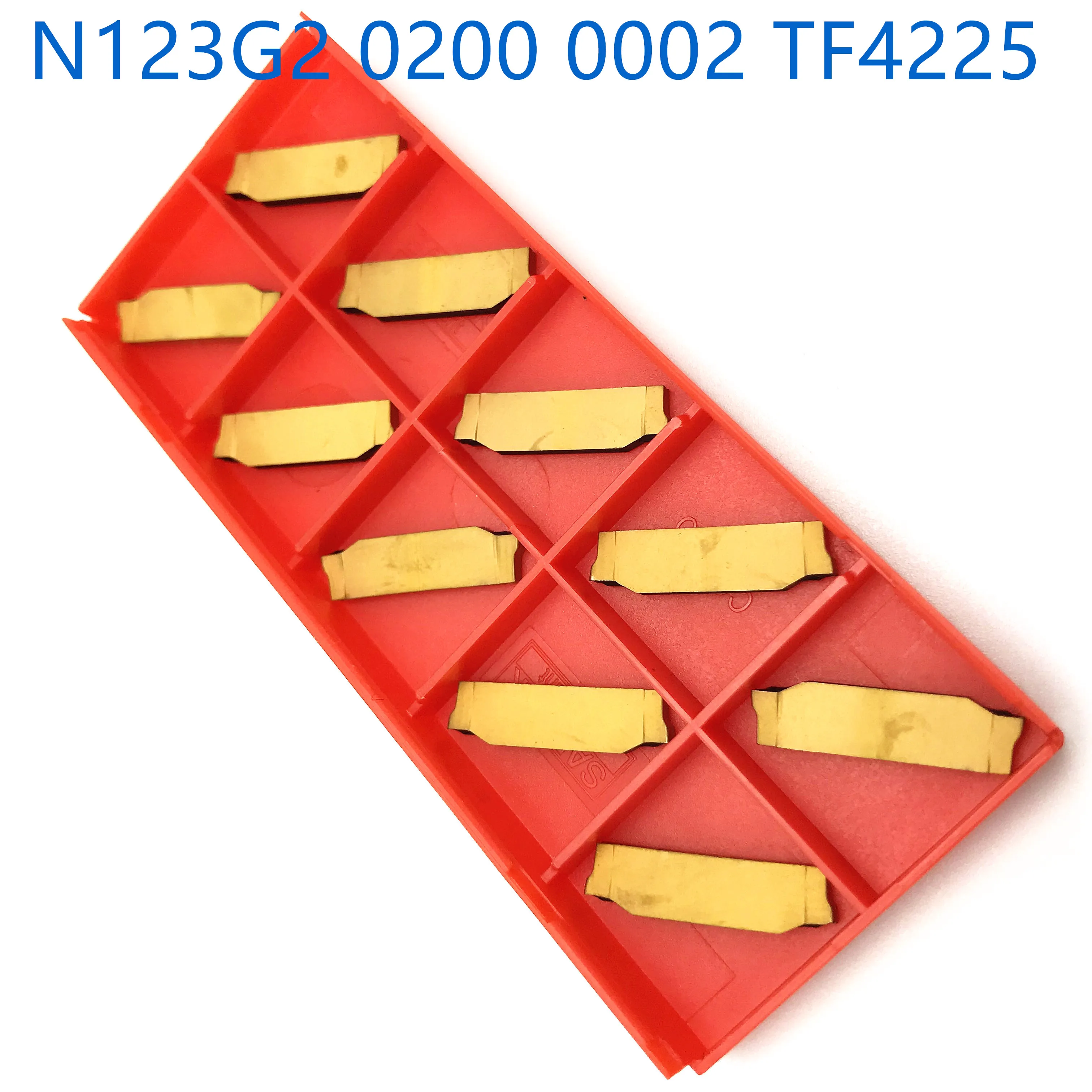 

N123G2-0200-0002-TF 4225 grooving carbide inserts N123G2 lathe cutter turning tool Parting and grooving tool