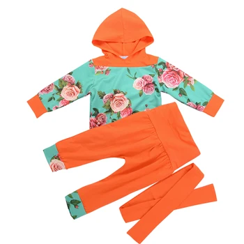 Infant Baby Kids Clothing Sets Floral Print Hoodies Tops Sweater+Solid Orange Print Pants Headband 3pcs Children Clothes Suits
Infant Baby Kids Clothing Sets Floral Print Hoodies Tops Sweater+Solid Orange Print Pants Headband 3pcs Children Clothes Suits