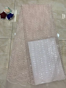 New White African Mesh Lace Fabric 2019 High Quality Nigeria Net Sequins French Tulle Lace Fabrics For Party Dress 5 yards A1384
New White African Mesh Lace Fabric 2019 High Quality Nigeria Net Sequins French Tulle Lace Fabrics For Party Dress 5 yards A1384