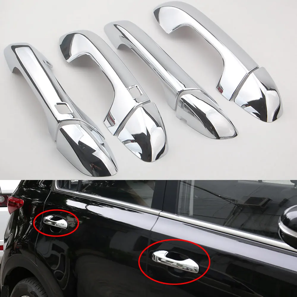 Chrome ABS Car Smart Key Door Handle Catch Cover Cap Trim For Kia Sportage QL 2017 2018 Car Styling
Chrome ABS Car Smart Key Door Handle Catch Cover Cap Trim For Kia Sportage QL 2017 2018 Car Styling