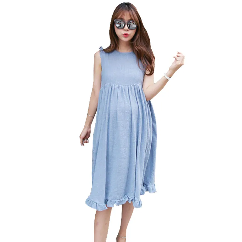 Linen Maternity Dress For Pregnant Women Clothes Sleeveless Loose Pregnancy Dresses Clothing Gravida Wear Summer Fashion 2019
Linen Maternity Dress For Pregnant Women Clothes Sleeveless Loose Pregnancy Dresses Clothing Gravida Wear Summer Fashion 2019