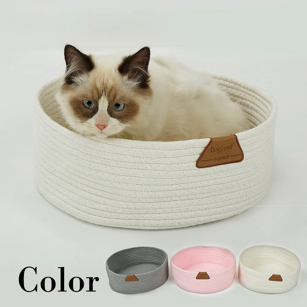 Hand Craft Cat Bed House Nature Cotton Rope Pet Mat Cat Scratching Board Round Cave Summer Cool Pet Dog Puppy Beds Cat Baskets
Hand Craft Cat Bed House Nature Cotton Rope Pet Mat Cat Scratching Board Round Cave Summer Cool Pet Dog Puppy Beds Cat Baskets