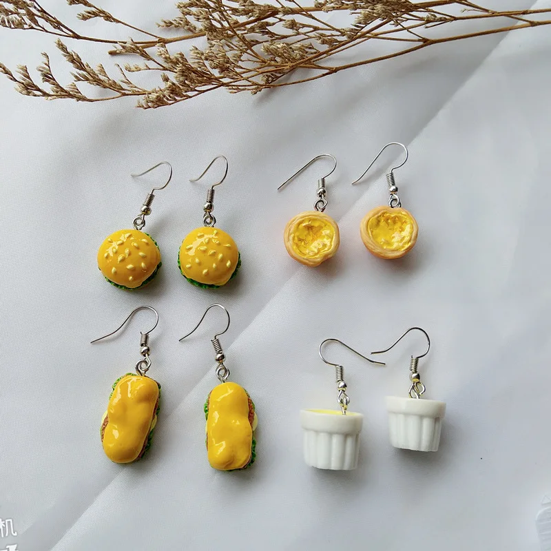Egg tart burger Drop Earrings for Women Fashion Accessories Girl DIY Handmade Unique Personality Dangle Earrings Jewelry Gift
Egg tart burger Drop Earrings for Women Fashion Accessories Girl DIY Handmade Unique Personality Dangle Earrings Jewelry Gift