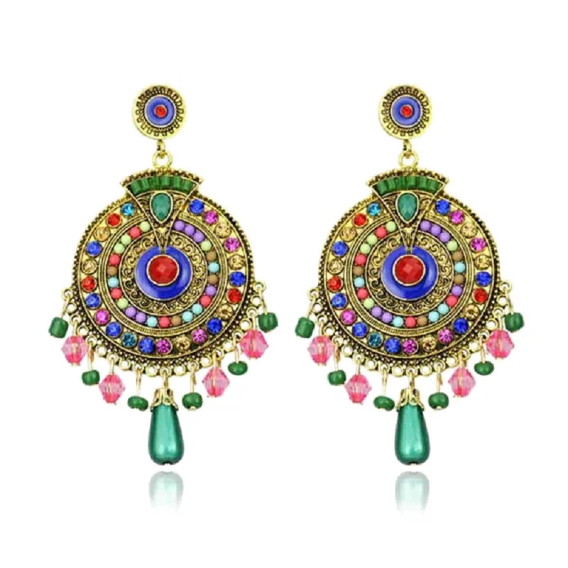 2017 brand boho Color big gem Crystal Drop Gypsy Earrings Vintage beads Channel Earrings For Women Jewelry wholesale
2017 brand boho Color big gem Crystal Drop Gypsy Earrings Vintage beads Channel Earrings For Women Jewelry wholesale