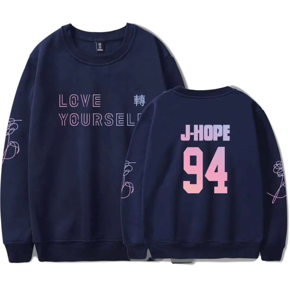 

KPop Bangtan Boys Member Name Love Yourself Tear Capless Sweatshirts Women Fans Sweatshirt Hip Hop Idol Hoodie