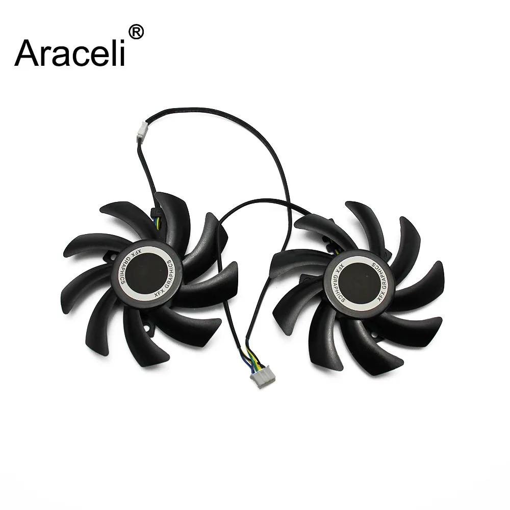CoolingFan 2 шт./лот замена 4Pin 0 35amp для XFX RX 470 470D 480 460 RX480 RX380X R9 270A охлаждение видеокарты |