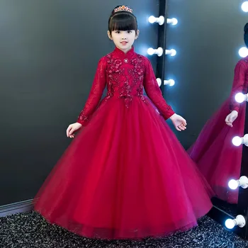 Autumn Winter New Hot-sales Children Kids Flowers Princess Lace Birthday Holiday Party Dress Girls Teenagers Pageant Long Dress
Autumn Winter New Hot-sales Children Kids Flowers Princess Lace Birthday Holiday Party Dress Girls Teenagers Pageant Long Dress