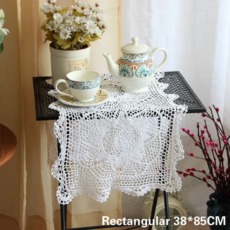 Modern White Lace Cotton Crochet Flowers Table Runner Rectangular Tablecloth Dining Coffee Table Cloth Decorative Cover Towel
Modern White Lace Cotton Crochet Flowers Table Runner Rectangular Tablecloth Dining Coffee Table Cloth Decorative Cover Towel