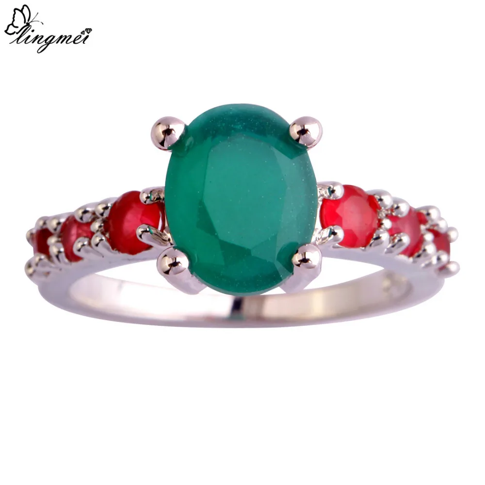 lingmei Wholesale New Arrival Green & Red CZ Silver Color Ring Size 6 7 8 9 10 11 12 13 Fashion Vogue Simple Jewelry Party Gift
lingmei Wholesale New Arrival Green & Red CZ Silver Color Ring Size 6 7 8 9 10 11 12 13 Fashion Vogue Simple Jewelry Party Gift