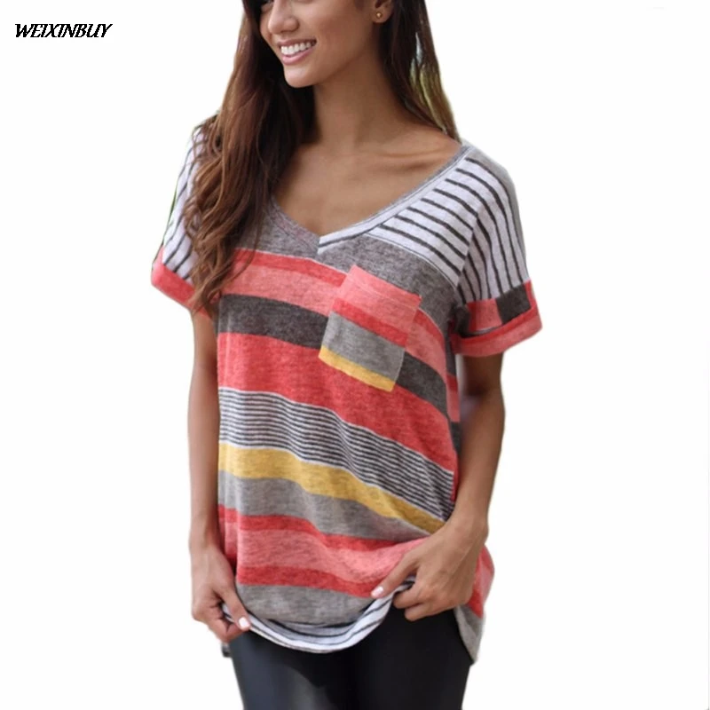 Lady Thin Shirt Short Tops S-5XL Female Women Tee Sleeve V-Neck Size Pocket T-Shirt Plus 2019 Summer
Lady Thin Shirt Short Tops S-5XL Female Women Tee Sleeve V-Neck Size Pocket T-Shirt Plus 2019 Summer
