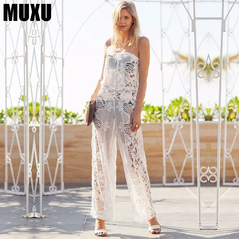 MUXU white lace jumpsuit femme bodycon v neck europe and the united states jumpsuits rompers sexy body suits transparent overall
MUXU white lace jumpsuit femme bodycon v neck europe and the united states jumpsuits rompers sexy body suits transparent overall