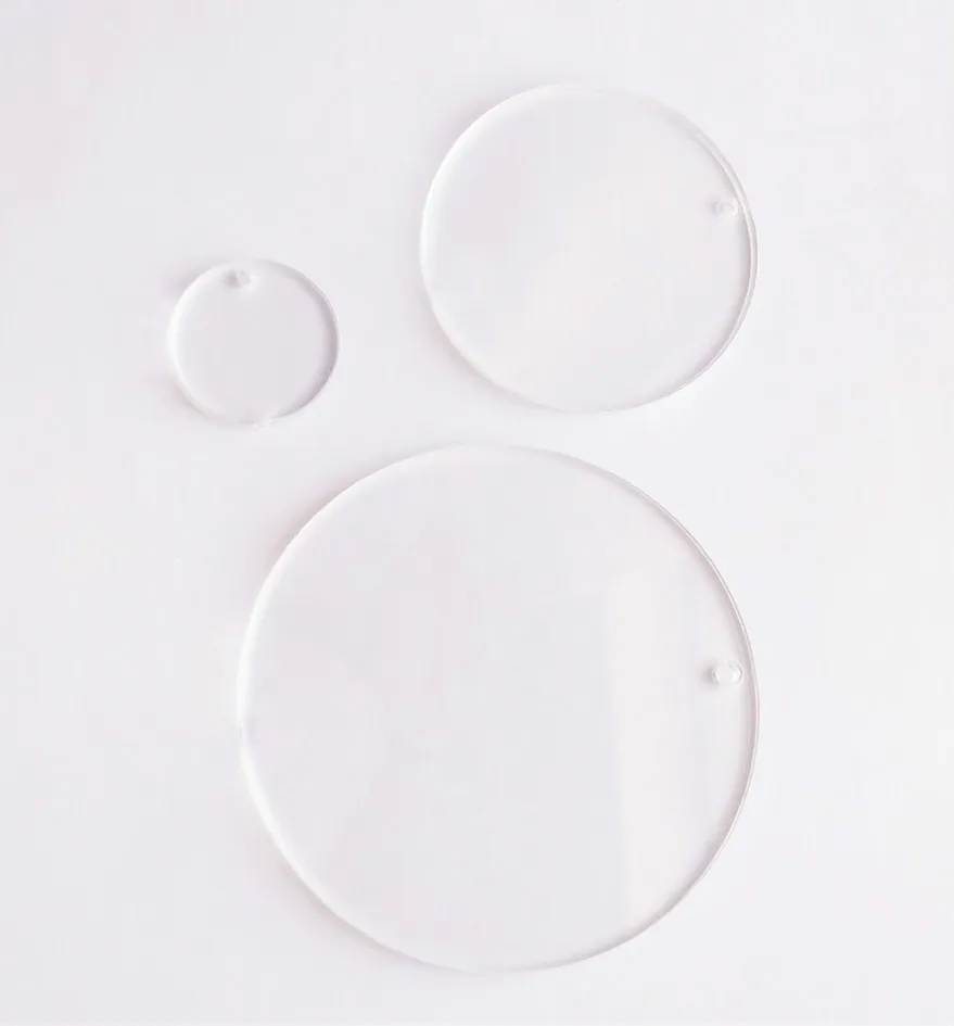 40pcs/lot One Hole Laser Cut Blank Clear Extrud Acrylic Discs Round Circle Earrings Necklace Key Chain Disk Bulk 38 50 76 100mm
40pcs/lot One Hole Laser Cut Blank Clear Extrud Acrylic Discs Round Circle Earrings Necklace Key Chain Disk Bulk 38 50 76 100mm