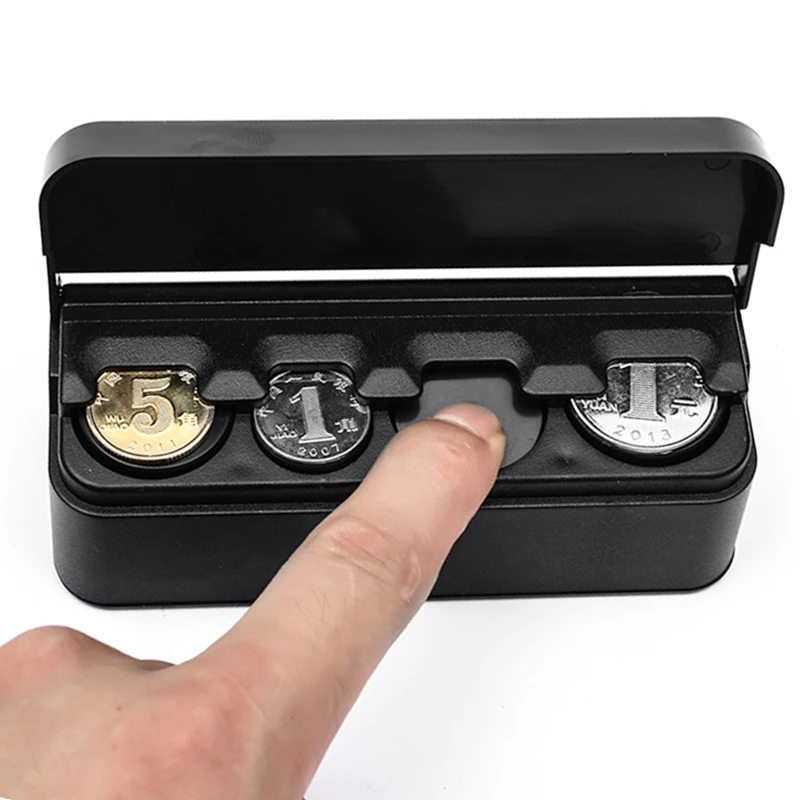 Black Plastics Car Coin Organizer Case Loose Change Money Storage Box Container Money Coin Holders Organizer Moeda 4 Grid
Black Plastics Car Coin Organizer Case Loose Change Money Storage Box Container Money Coin Holders Organizer Moeda 4 Grid