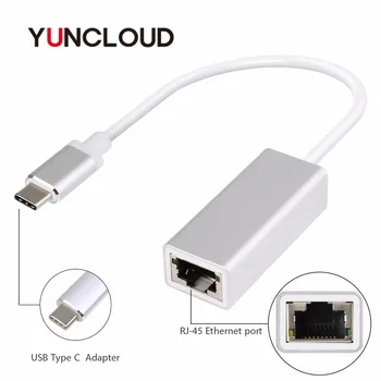YUNCLOUD USB C 3.1 to RJ45 LAN Adapter Gigabit Ethernet 10/100/1000Mbps Network Card Converter For MacBook Air laptop ChromeBook
YUNCLOUD USB C 3.1 to RJ45 LAN Adapter Gigabit Ethernet 10/100/1000Mbps Network Card Converter For MacBook Air laptop ChromeBook