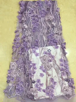 6 colors (5yards/pc) high grade lilac African French lace fabric with very beautiful 3D flowers and beads for party dress FZZ183
6 colors (5yards/pc) high grade lilac African French lace fabric with very beautiful 3D flowers and beads for party dress FZZ183