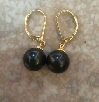 charming pair of 10-11mm tahitian black pearl dangle earring 14k
charming pair of 10-11mm tahitian black pearl dangle earring 14k