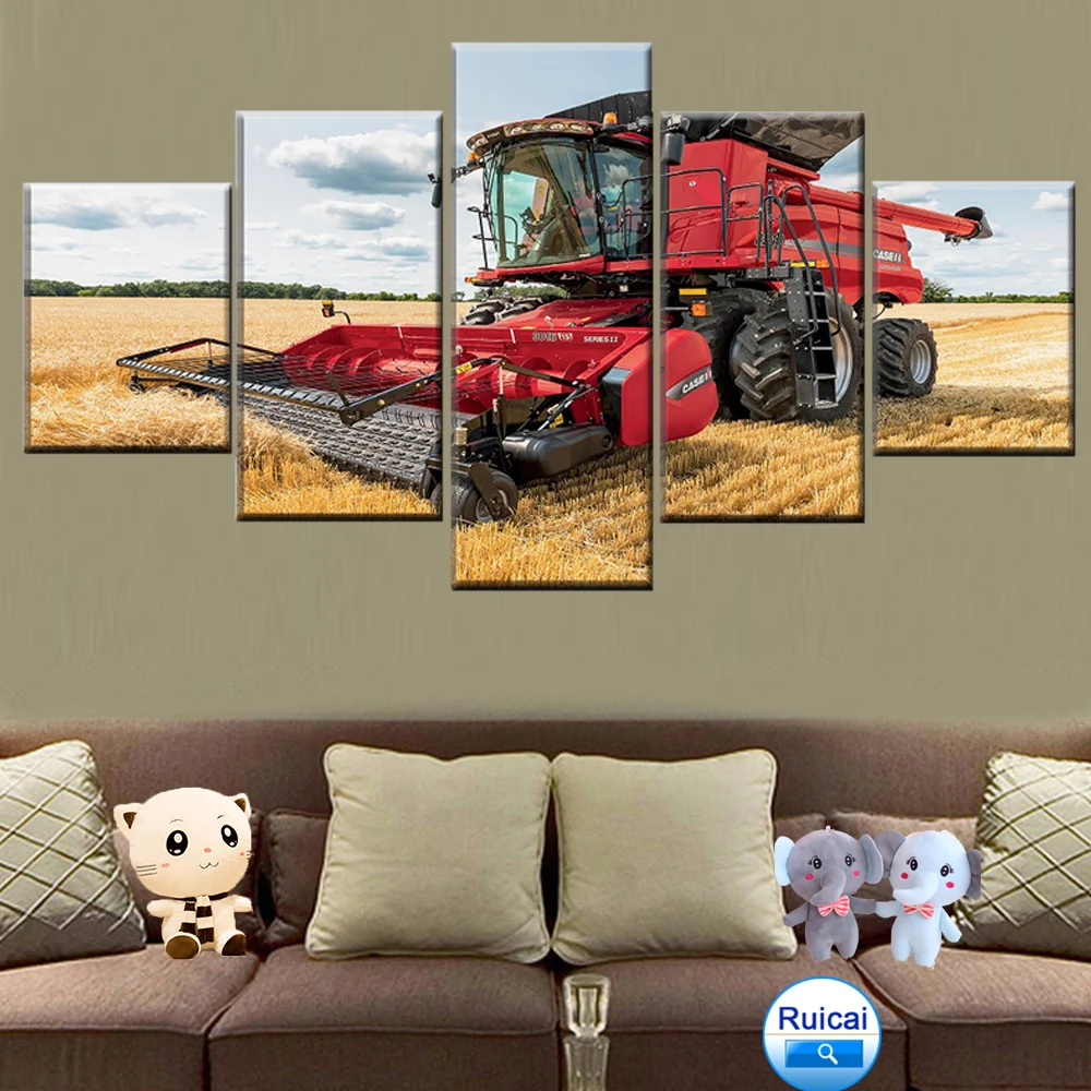 Canvas Printed Decorative Frame 5 Pieces Scene Harvest Tractor Wheat Picture Poster Wall Art Living Room Picture
Canvas Printed Decorative Frame 5 Pieces Scene Harvest Tractor Wheat Picture Poster Wall Art Living Room Picture