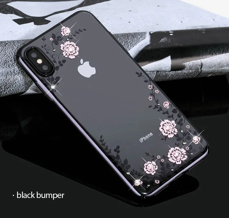 KINGXBAR Cover for iPhone Xs Flower Luxury Case for iPhone Xs Max Case Transparent for iPhone Xs Cover Fashionable for iPhoneXS (16)