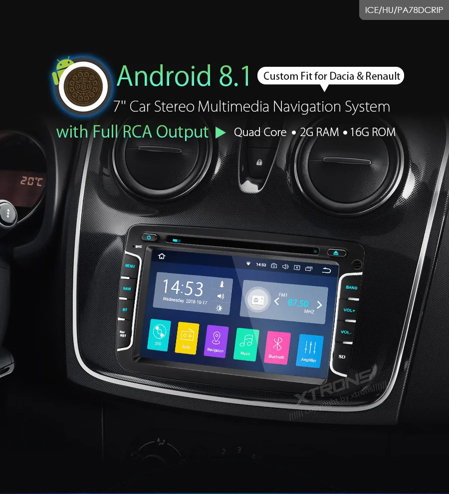 7" Android 8.1 Oreo Car Multimedia DVD Navigation GPS Radio for Dacia Renault Logan & Symbol & Captur 2013 2014 2015 2016 2017
7" Android 8.1 Oreo Car Multimedia DVD Navigation GPS Radio for Dacia Renault Logan & Symbol & Captur 2013 2014 2015 2016 2017