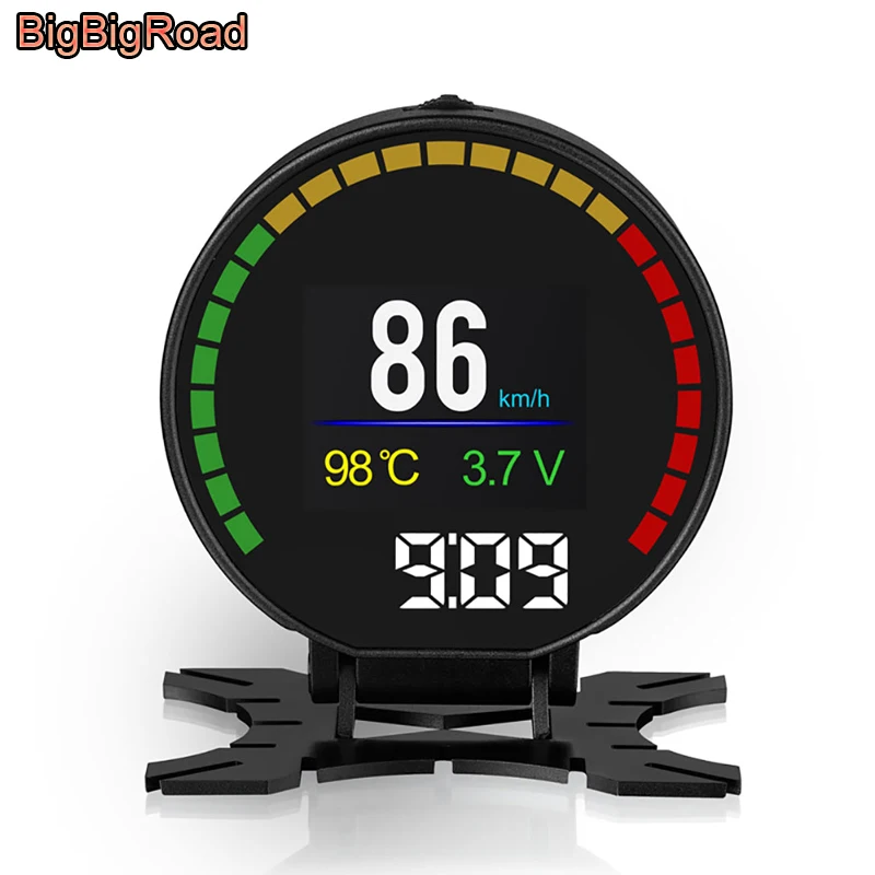 BigBigRoad Car HUD Head Up Display OBD 2 EUOBD Smart Digital Speedometer Windscreen Projector Overspeed voltage Fuel Alarm
BigBigRoad Car HUD Head Up Display OBD 2 EUOBD Smart Digital Speedometer Windscreen Projector Overspeed voltage Fuel Alarm
