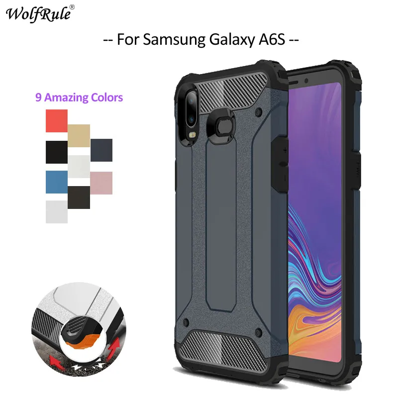 Чехол для Samsung Galaxy A6S ТПУ и ПК защитный бампер чехол телефона G6200 6'' |