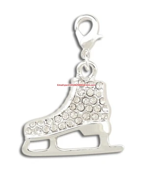 New Arrival 30pcs silver color zinc studded with sparkling crystals Three-dimensional Ice Skates Crystal Pendant
New Arrival 30pcs silver color zinc studded with sparkling crystals Three-dimensional Ice Skates Crystal Pendant
