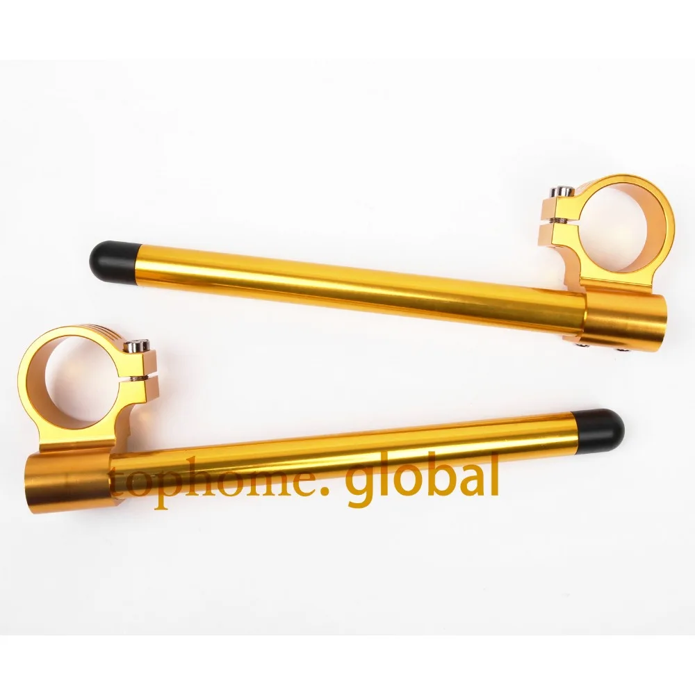 

31/33/35/36/37mm 41/43/45/46/48mm 50/51/52/53/54mm Riser High Clip Ons Handle Bar Fork Tube Lift Clip on Gold Pair