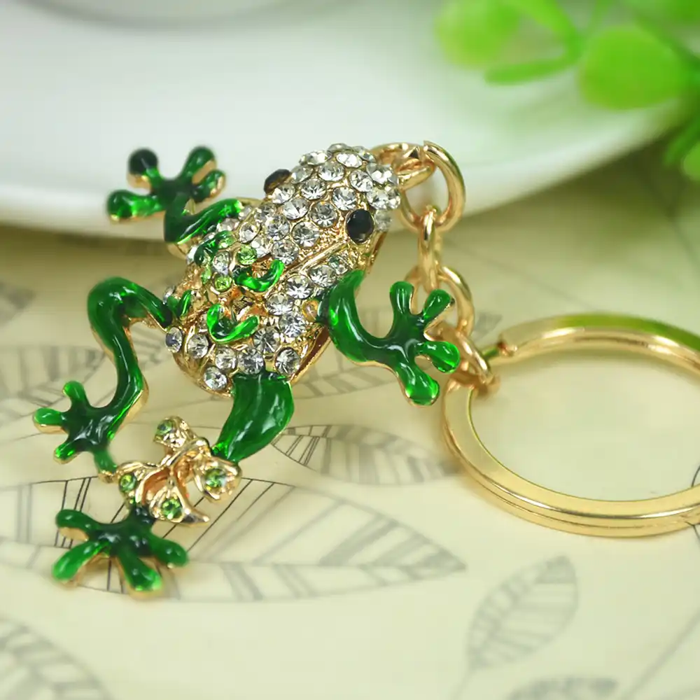 car keyring cute rhinestone crystal charm pendant key bag chain
