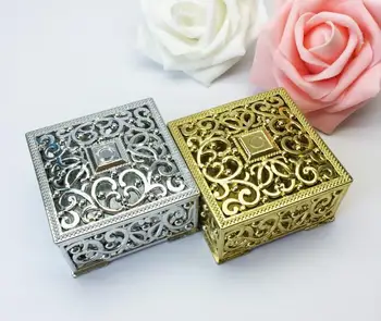 100pcs Luxury Golden Silver Square Candy Box Treasure Chest Wedding Favor Box Party Supplies SL3350
100pcs Luxury Golden Silver Square Candy Box Treasure Chest Wedding Favor Box Party Supplies SL3350