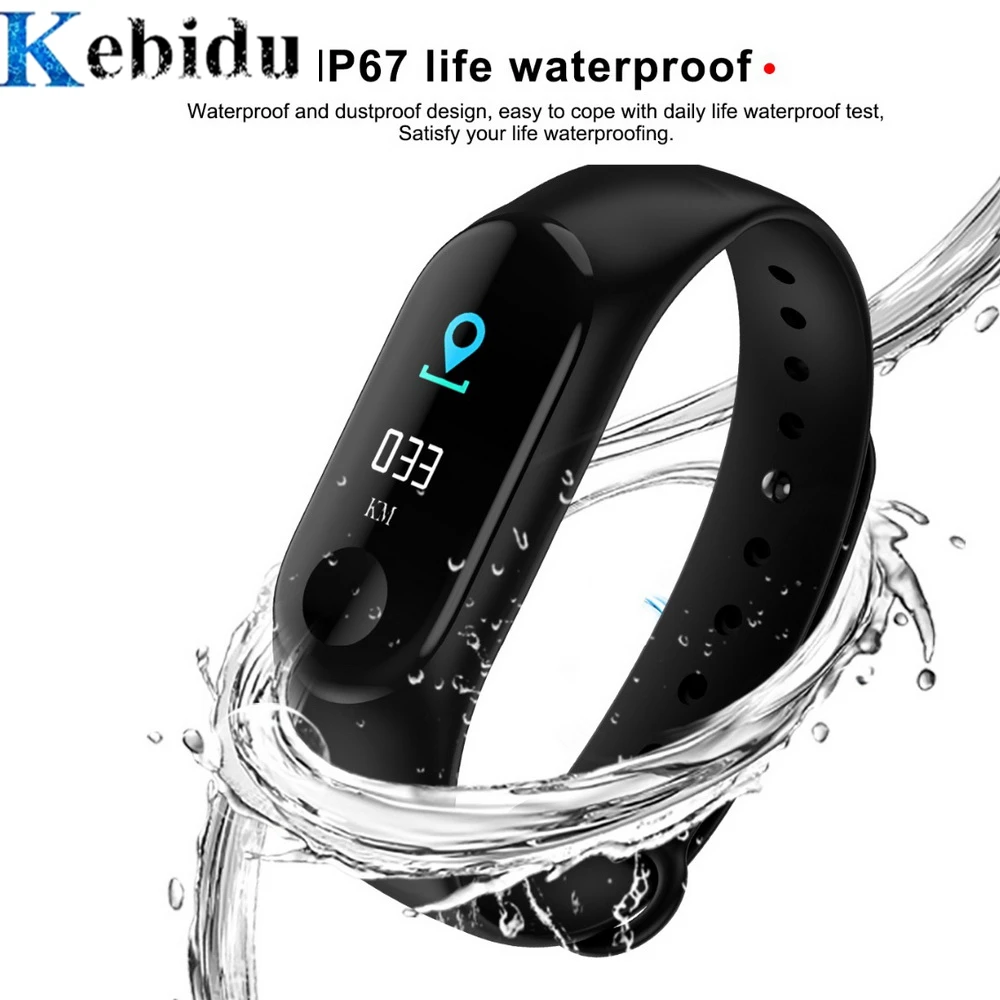 kebidu M3 Smart Watch Bracelet Heart Rate/Blood Pressure Monitor Pulse Wristband Fitness Tracker For Iphone Xiaomi PK mi band 3
kebidu M3 Smart Watch Bracelet Heart Rate/Blood Pressure Monitor Pulse Wristband Fitness Tracker For Iphone Xiaomi PK mi band 3
