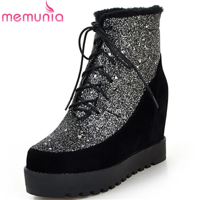 MEMUNIA 2020 new arrival ankle boots women flock mixed colors autumn winter boots lace up round toe platform shoes woman
MEMUNIA 2020 new arrival ankle boots women flock mixed colors autumn winter boots lace up round toe platform shoes woman