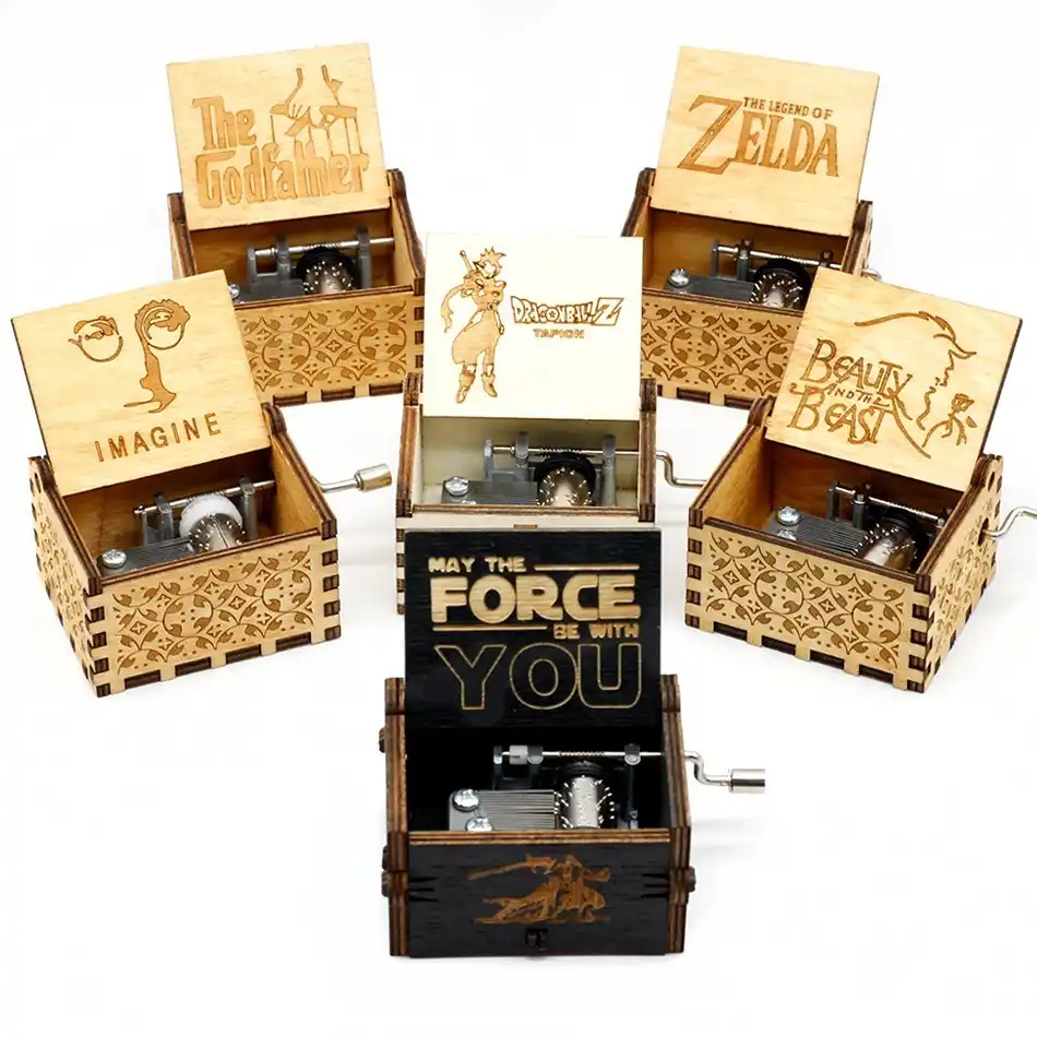 box hand crank musical boxes star wars christmas birthday gifts