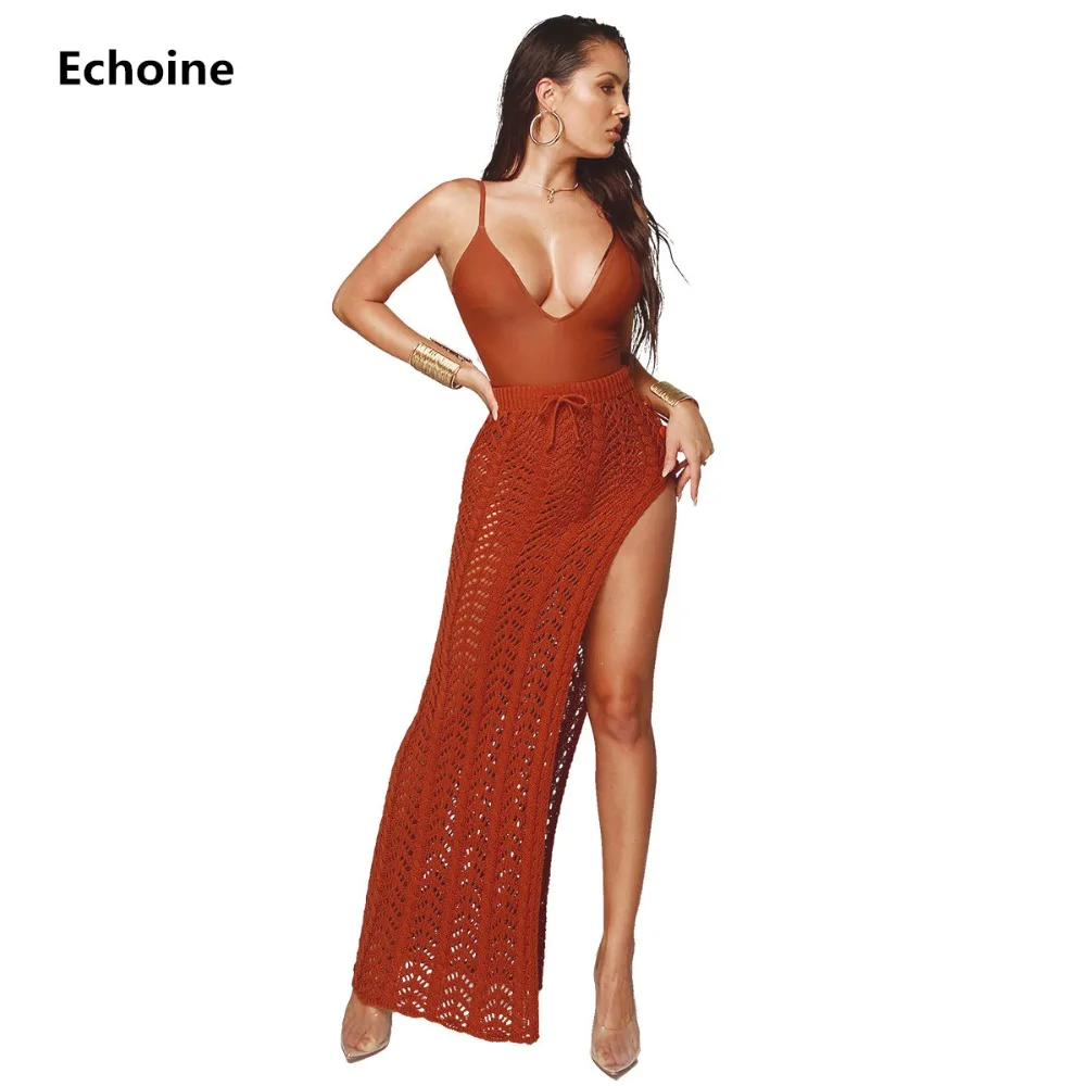 Women Knit High Split Long Skirt High Waist Hollow Out Beach Skirt Saia Knitting Maxi Sexy Chic Party Outfit Jupe Femme Elastic
Women Knit High Split Long Skirt High Waist Hollow Out Beach Skirt Saia Knitting Maxi Sexy Chic Party Outfit Jupe Femme Elastic
