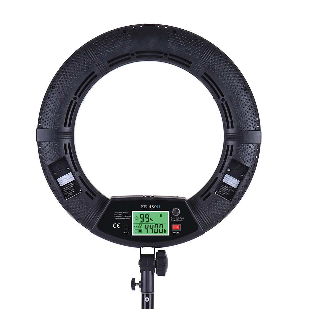Yidoblo FE-480II Bi-color Photo Studio Ring Light LED Video Light Lamp RC LCD Photographic Lighting 96W 5500K 480LED Lights
Yidoblo FE-480II Bi-color Photo Studio Ring Light LED Video Light Lamp RC LCD Photographic Lighting 96W 5500K 480LED Lights