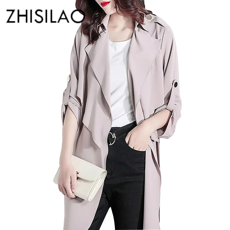 Elegant Women Windbreak Trench Coat Spring Autumn 2019 Chiffon Trench Outerwear Solid Summer Long Sleeve Coat Office Ol
Elegant Women Windbreak Trench Coat Spring Autumn 2019 Chiffon Trench Outerwear Solid Summer Long Sleeve Coat Office Ol