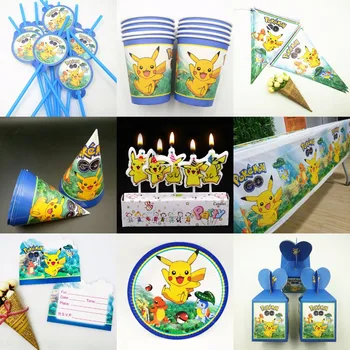 Pikachu Pokemon Birthday Party Supplies Decorations Kids Baby Shower Tableware Tablecloth Plates Cups Banner Favors Gift Sets
Pikachu Pokemon Birthday Party Supplies Decorations Kids Baby Shower Tableware Tablecloth Plates Cups Banner Favors Gift Sets