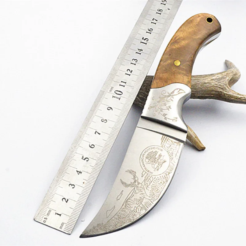 High Quality hunting knifes wood handle camping survival tactical fixed knife north american hunting Straight knife tools
High Quality hunting knifes wood handle camping survival tactical fixed knife north american hunting Straight knife tools