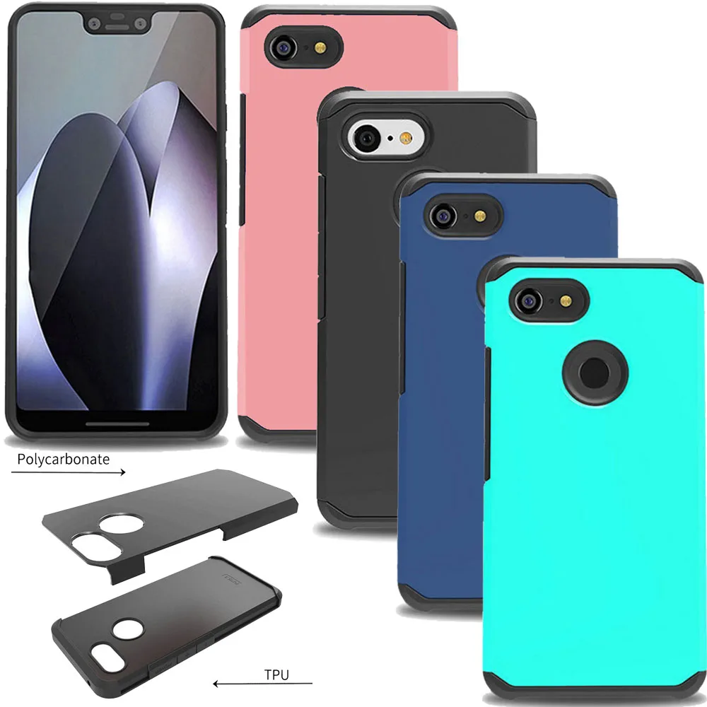 Dual Layer Slim Hybrid Armor Case Soft Rubber TPU & Hard PC Back Shockproof Protective Cover For Google Pixel 3 / Pixel 3 XL XL3
Dual Layer Slim Hybrid Armor Case Soft Rubber TPU & Hard PC Back Shockproof Protective Cover For Google Pixel 3 / Pixel 3 XL XL3