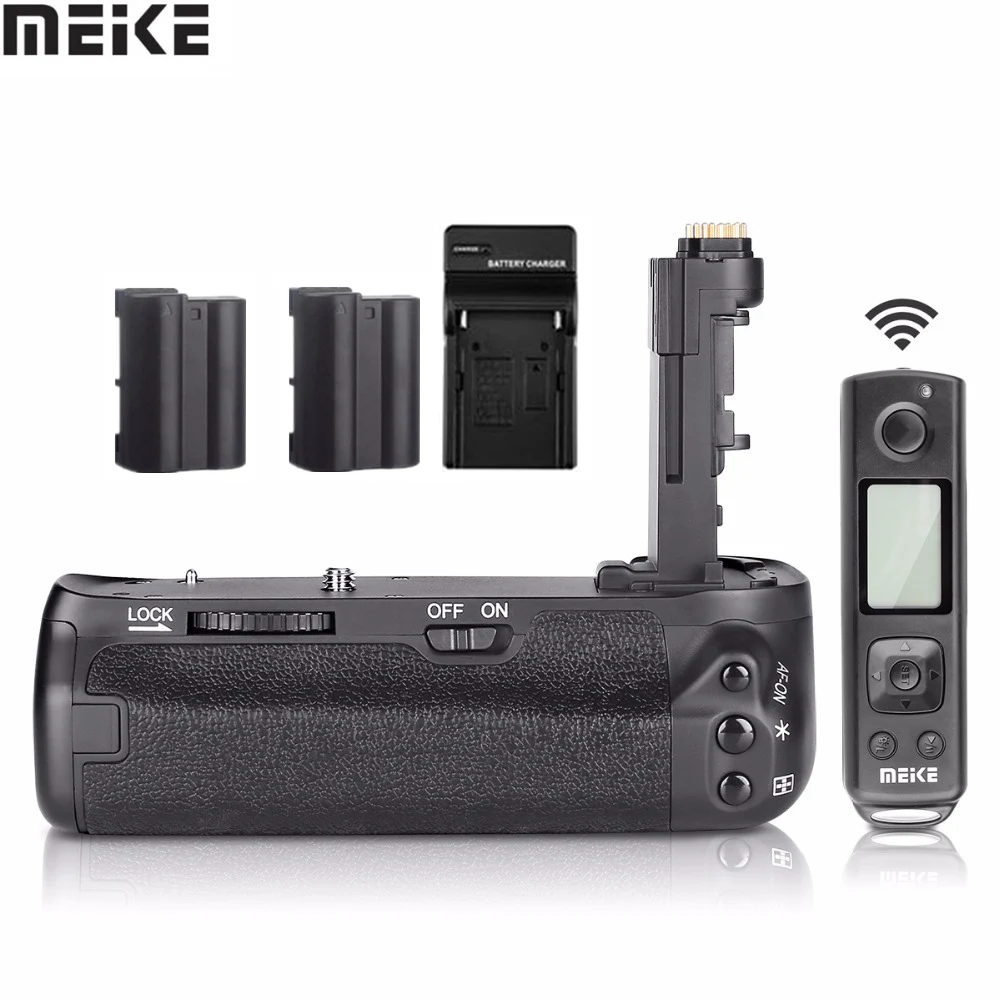 

Meike MK-6D2 Pro Battery Grip LP-E6 Battery whit Charger Built-in 2.4G Remote Control for Canon 6D Mark II As BG-E21