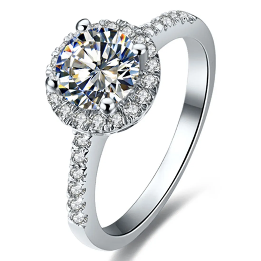 F Color VS1 Solid 18K White Gold Ring Halo Style 1CT Moissanite Diamond Engagement Ring Brand Heart Lovely Marriage Jewelry 750
F Color VS1 Solid 18K White Gold Ring Halo Style 1CT Moissanite Diamond Engagement Ring Brand Heart Lovely Marriage Jewelry 750