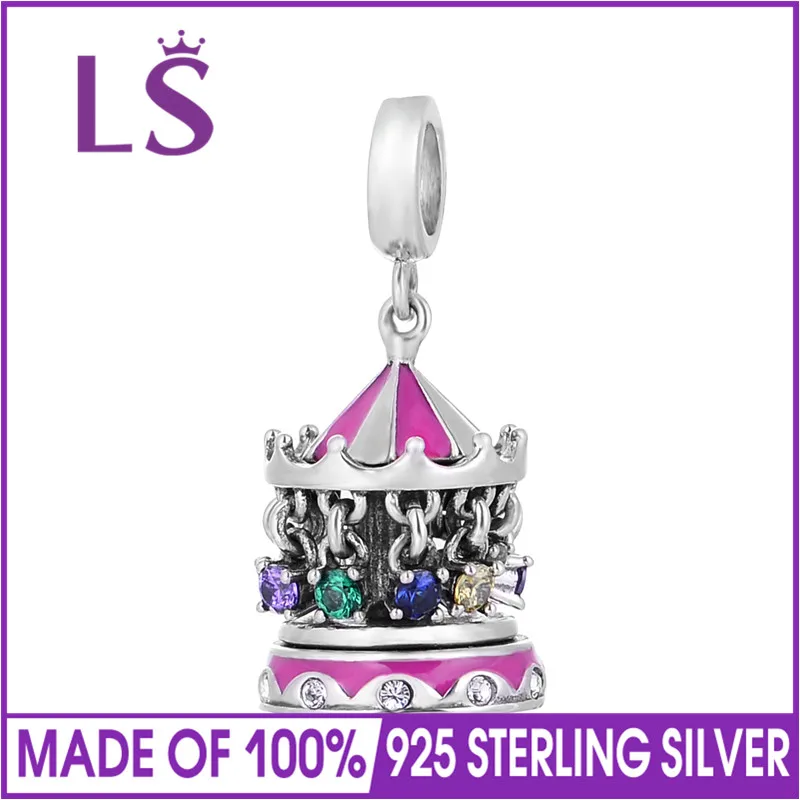 LS Original 925 Sterling Silver Merry-go-round Beads Fit Bracelet Carrousel Charm Colourful CZ berloques para pulsera Jewelry
LS Original 925 Sterling Silver Merry-go-round Beads Fit Bracelet Carrousel Charm Colourful CZ berloques para pulsera Jewelry
